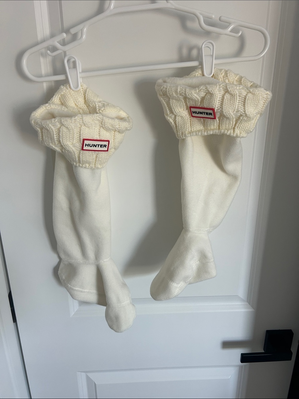 Hunter Ivory Knit Cuff Boot Liners